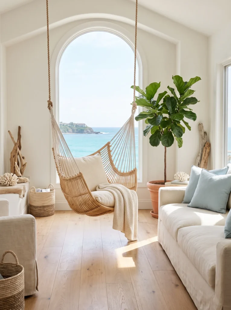 A hammock style swing chair