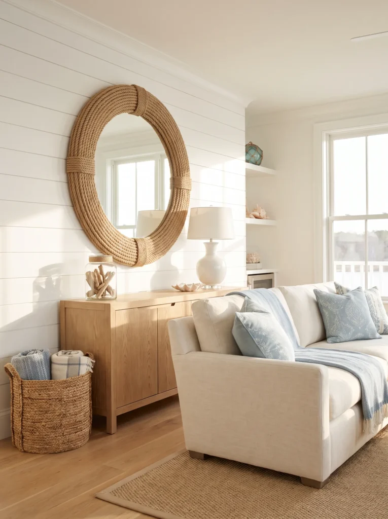 A rope detail mirror or wall piece
