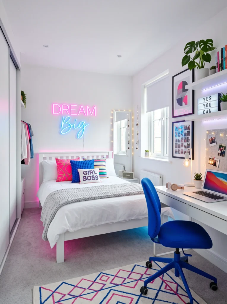 Add a pop of neon for a bold look