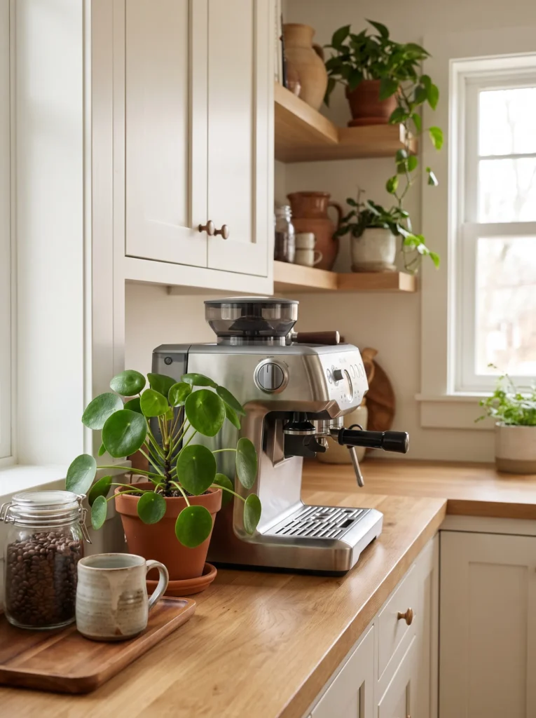 Add greenery to soften the look