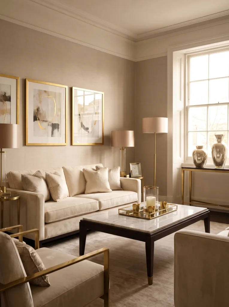 Add metallic accents throughout