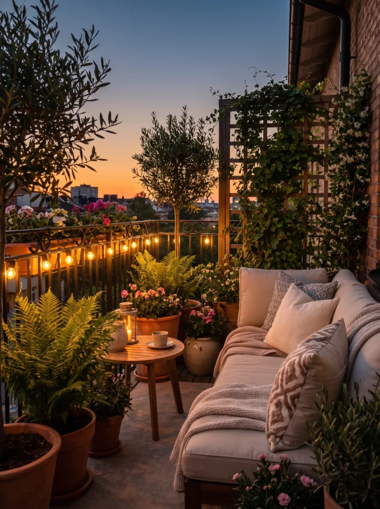 Add string lights for evening charm