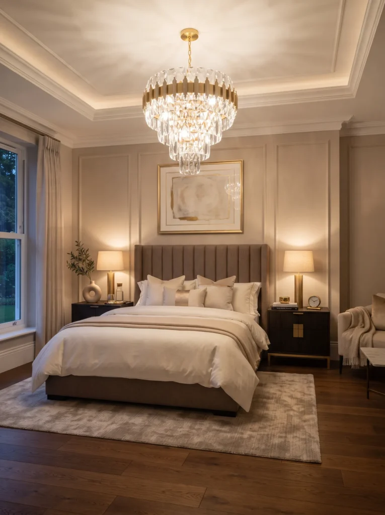 Add a chandelier or statement light fixture