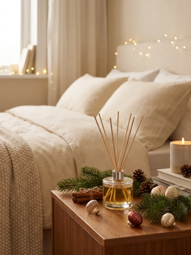 Add a christmas scented reed diffuser