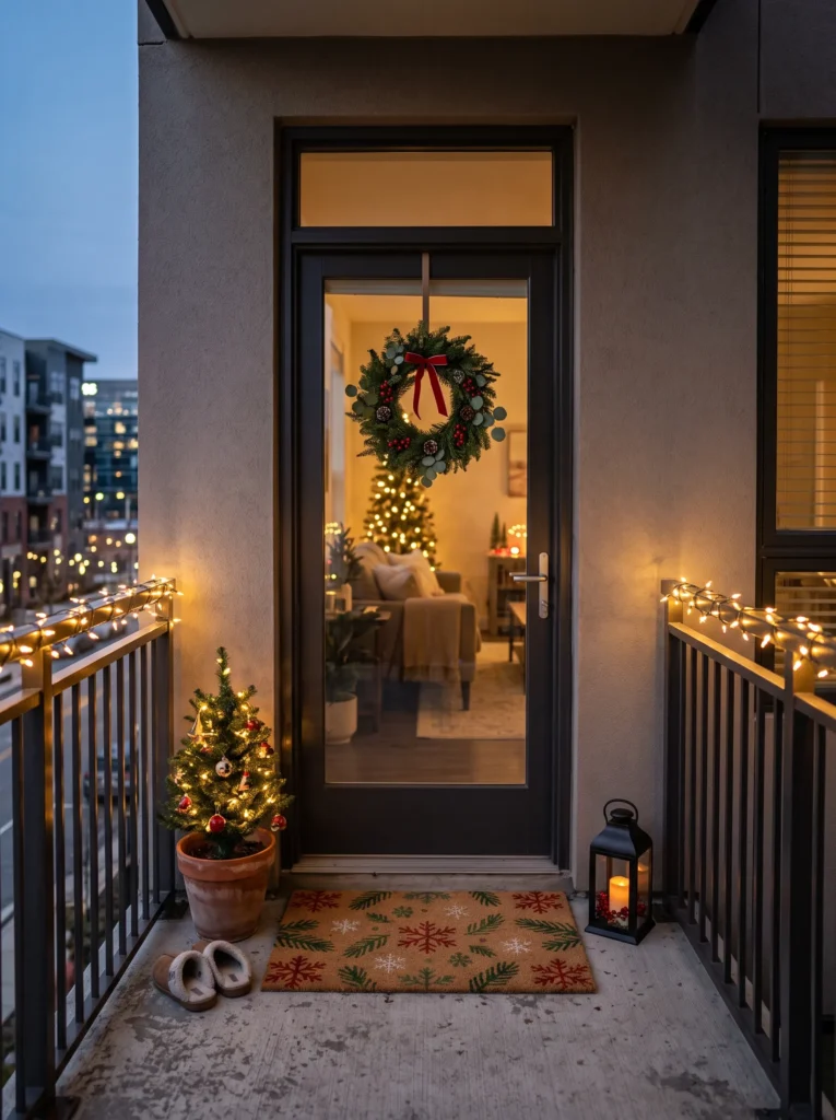 Add a festive doormat