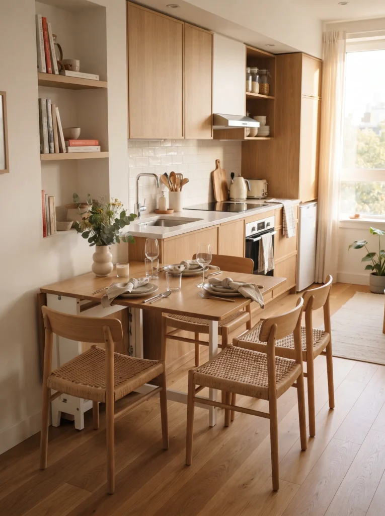 Add a fold out dining table