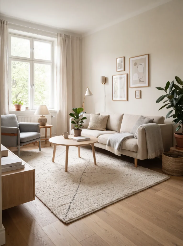 Add a rug with a simple pattern