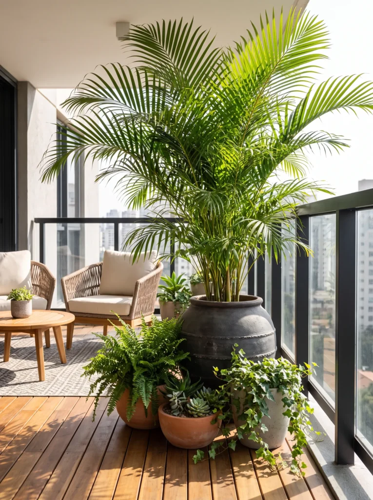 Add a statement plant as the centerpiece
