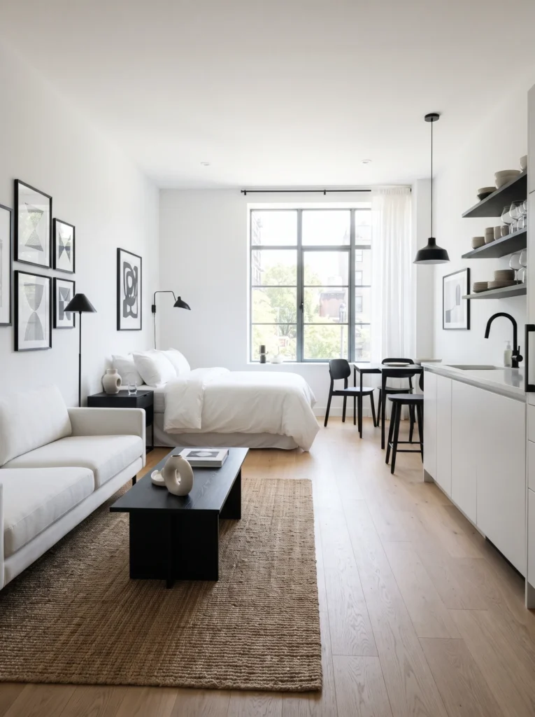 Black and white modern contrast