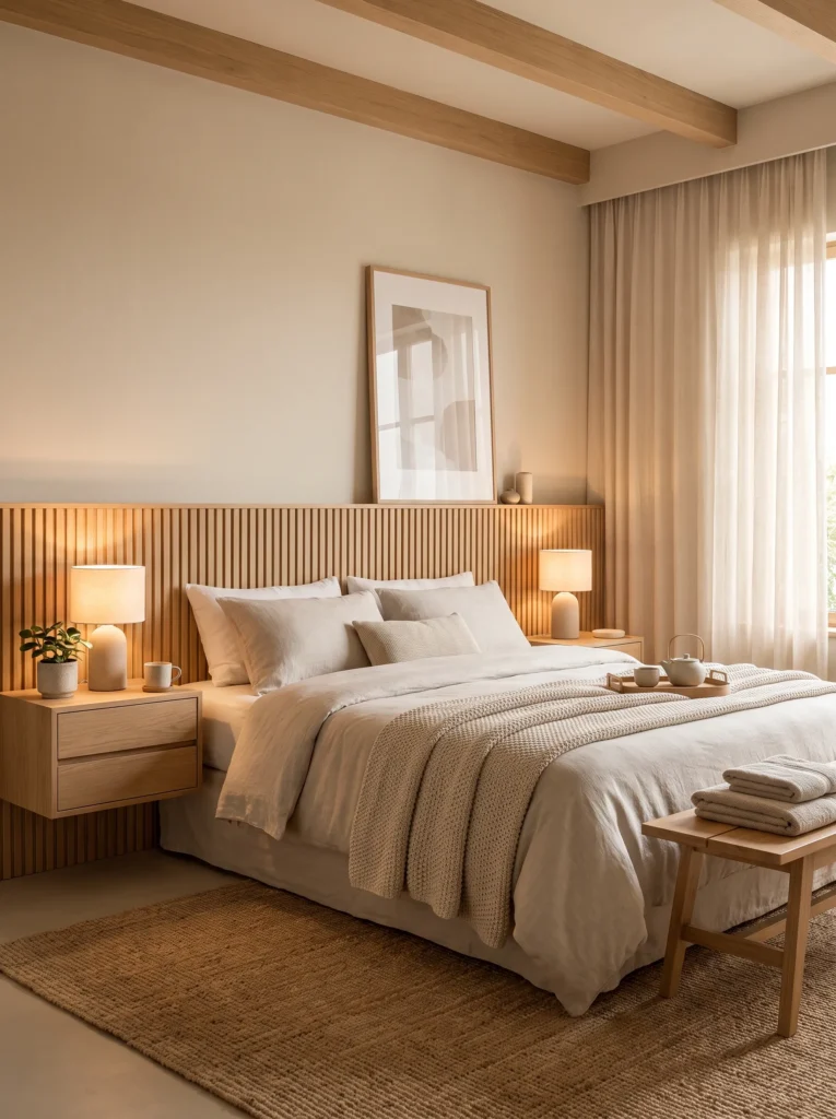 Bring in natural wood tones