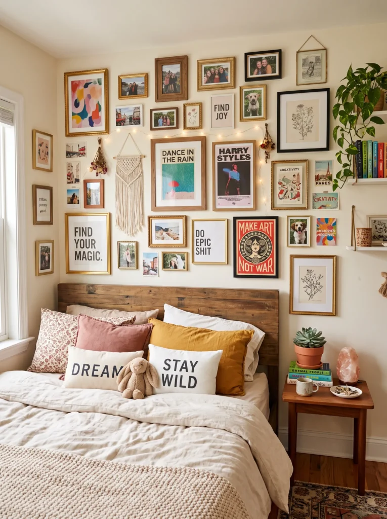 Build a gallery wall of photos and prints