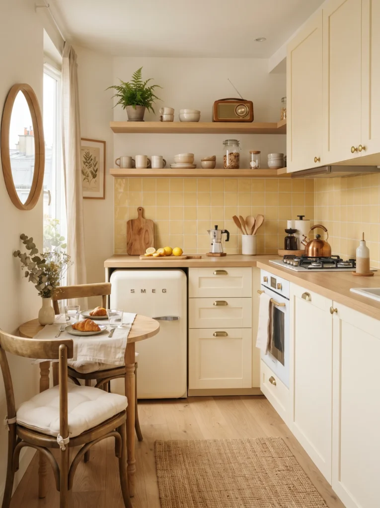 Buttery yellow for a cheerful kitchen nook