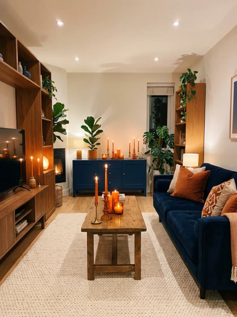 Candles and warm accents