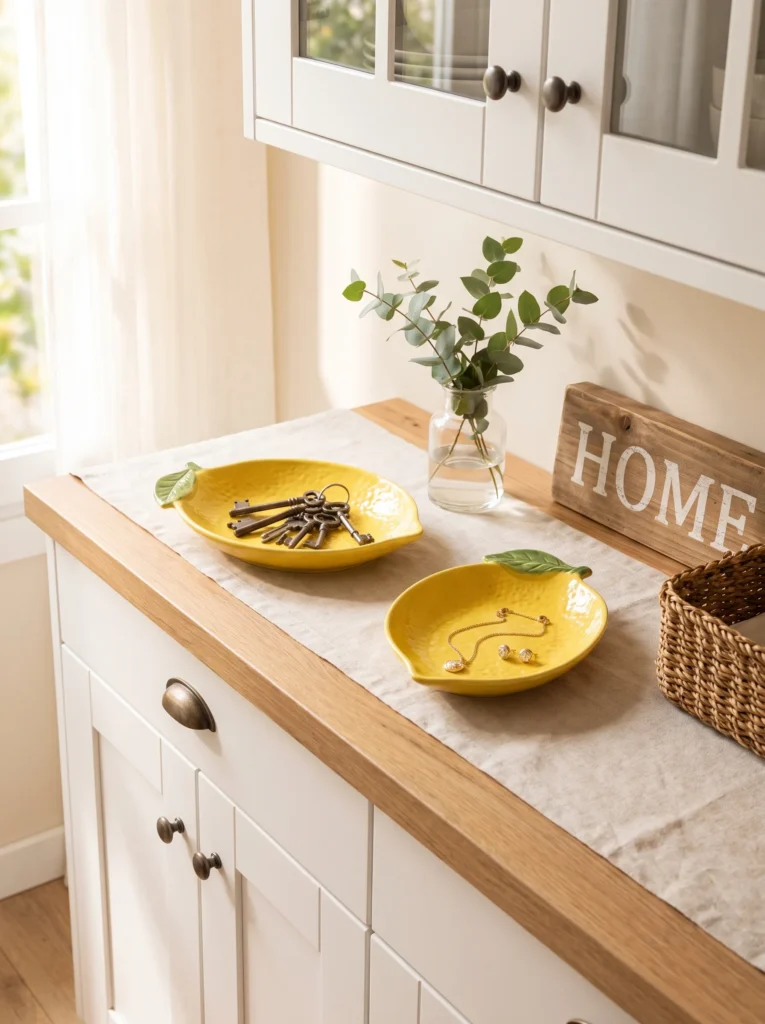 Ceramic lemon shaped dishes