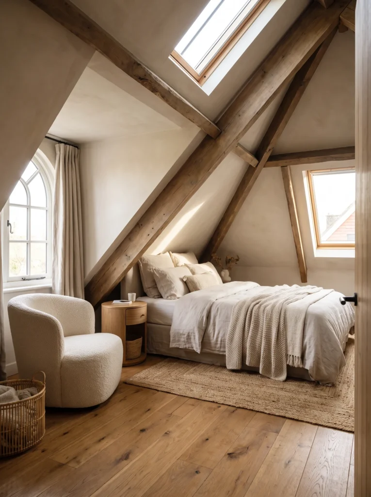 Choose furniture that fits the angles