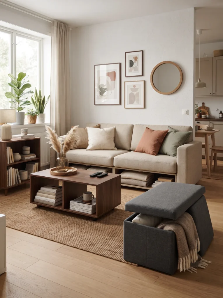 Choose furniture with built in storage