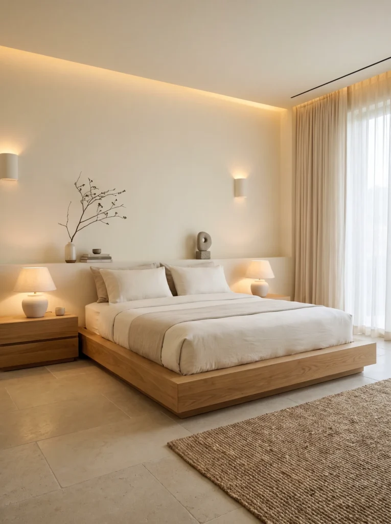 Choose a low, minimal bed frame