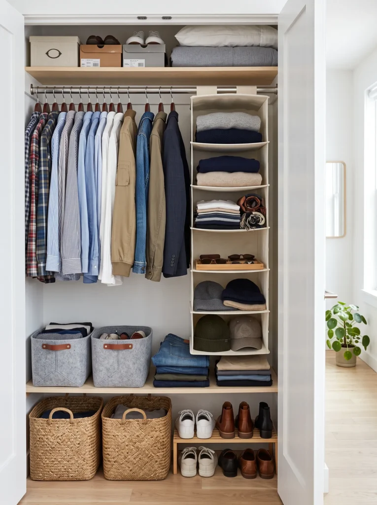 Closet organizers with multiple tiers