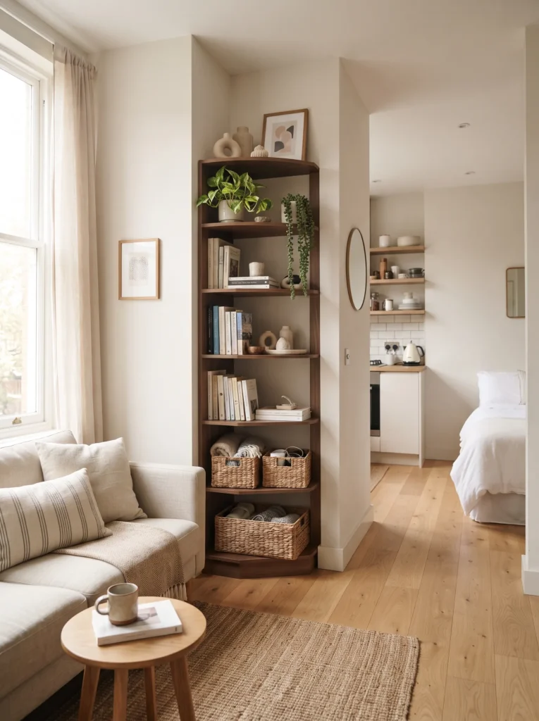 Corner shelving units