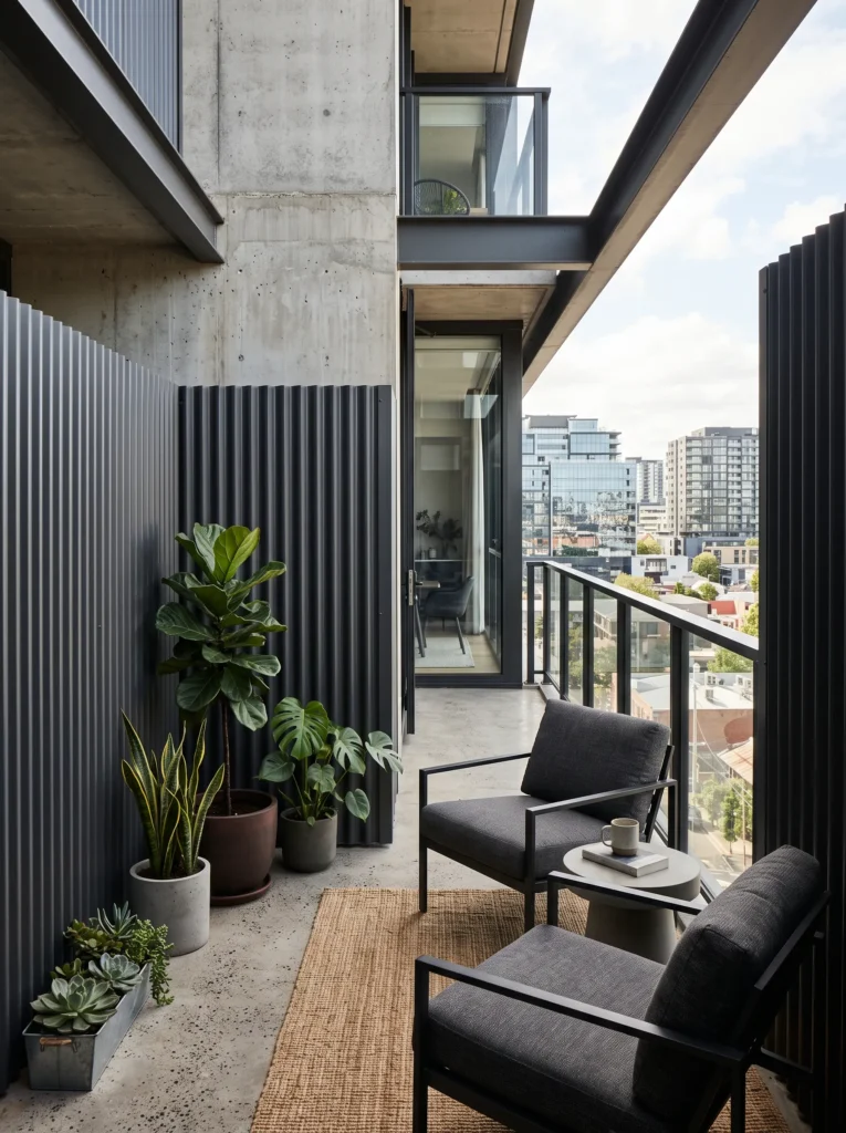 Corrugated metal sheets with a modern twist