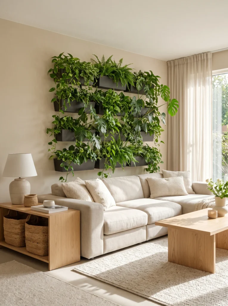 Create a plant wall or vertical garden