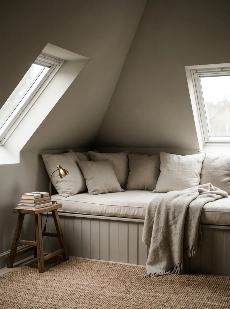 Create a reading nook under the lowest point