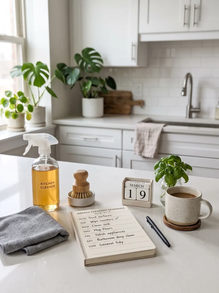 Create a simple cleaning schedule