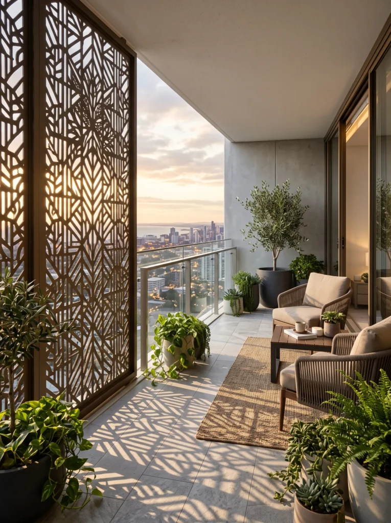 Decorative screen panels with cut out patterns
