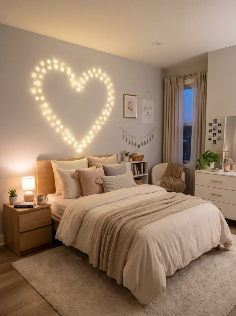 Design a fairy light feature wall