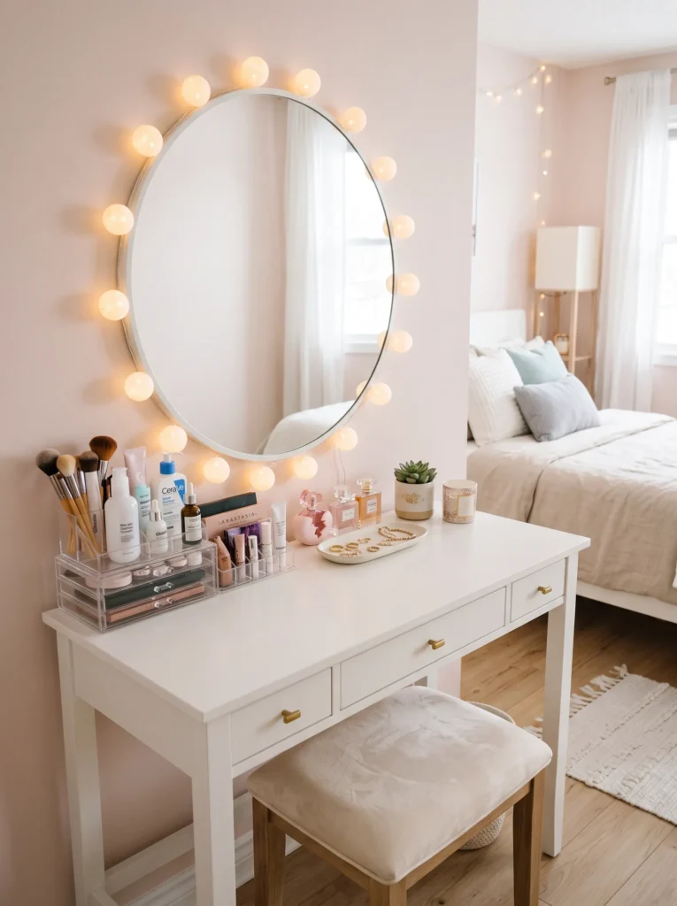 Design a vanity and makeup station