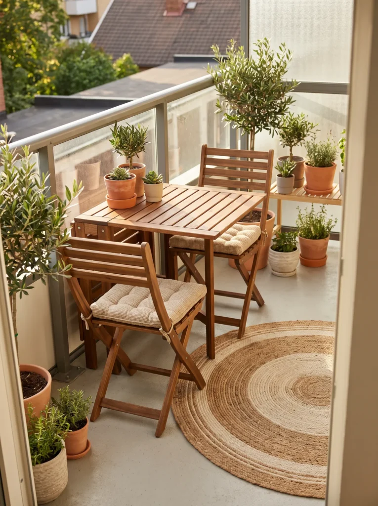 Foldable chairs and table combo