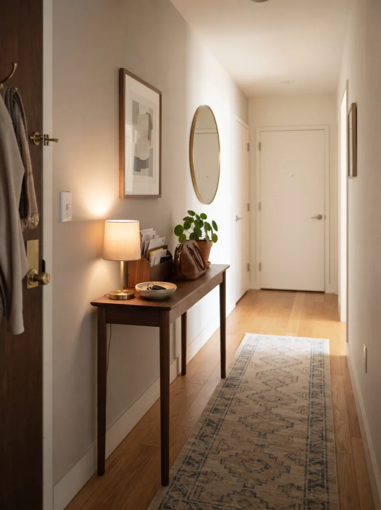 Get a slim console table for the entryway