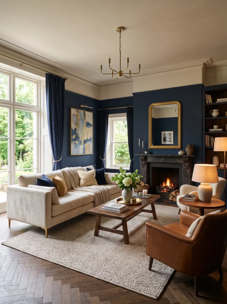 Go all in with navy on every wall