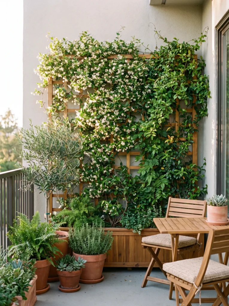 Grow climbing plants on a trellis