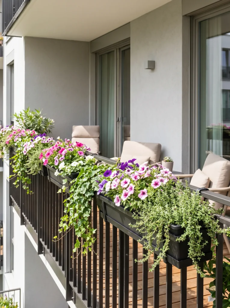 Hang plants from the railing