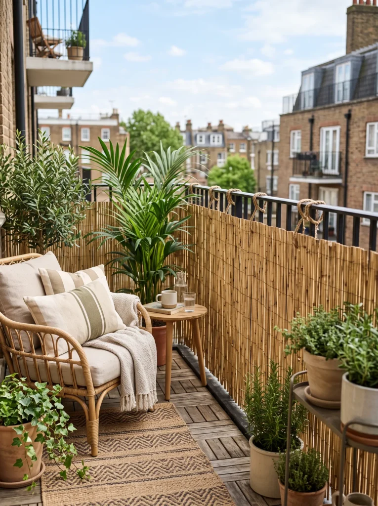 Install a bamboo or reed screen