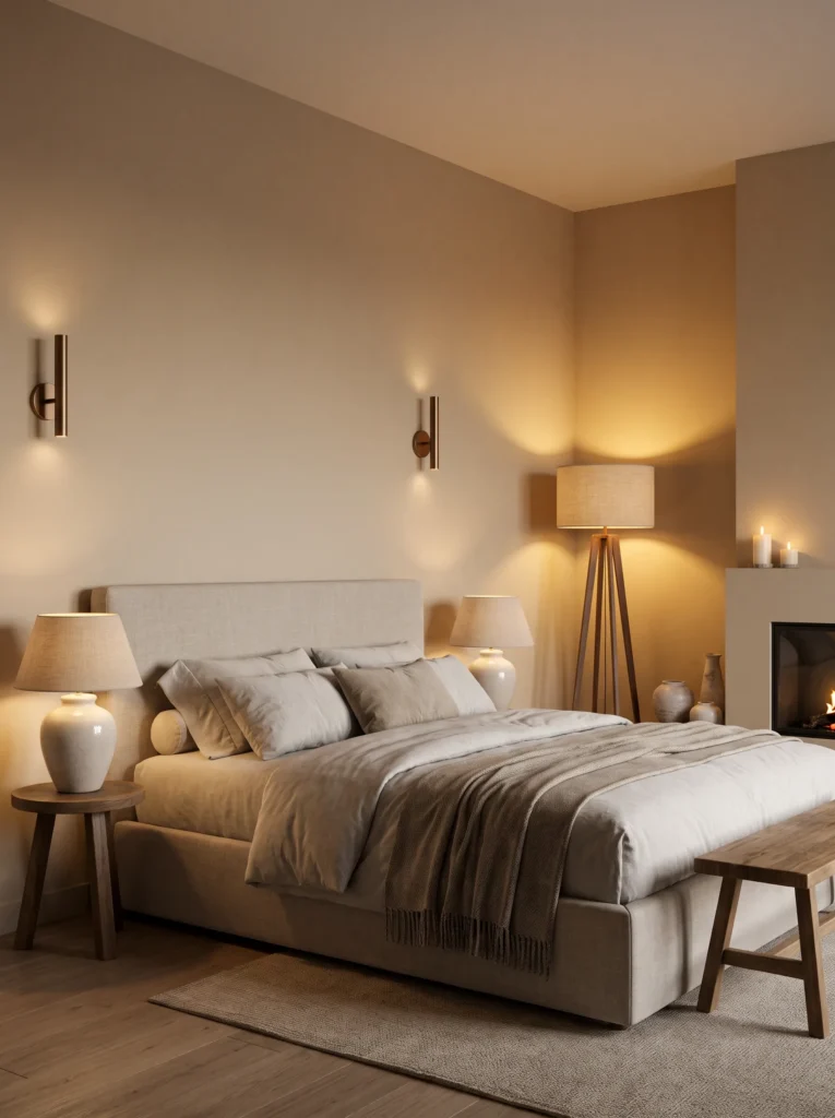 Layer soft, warm lighting