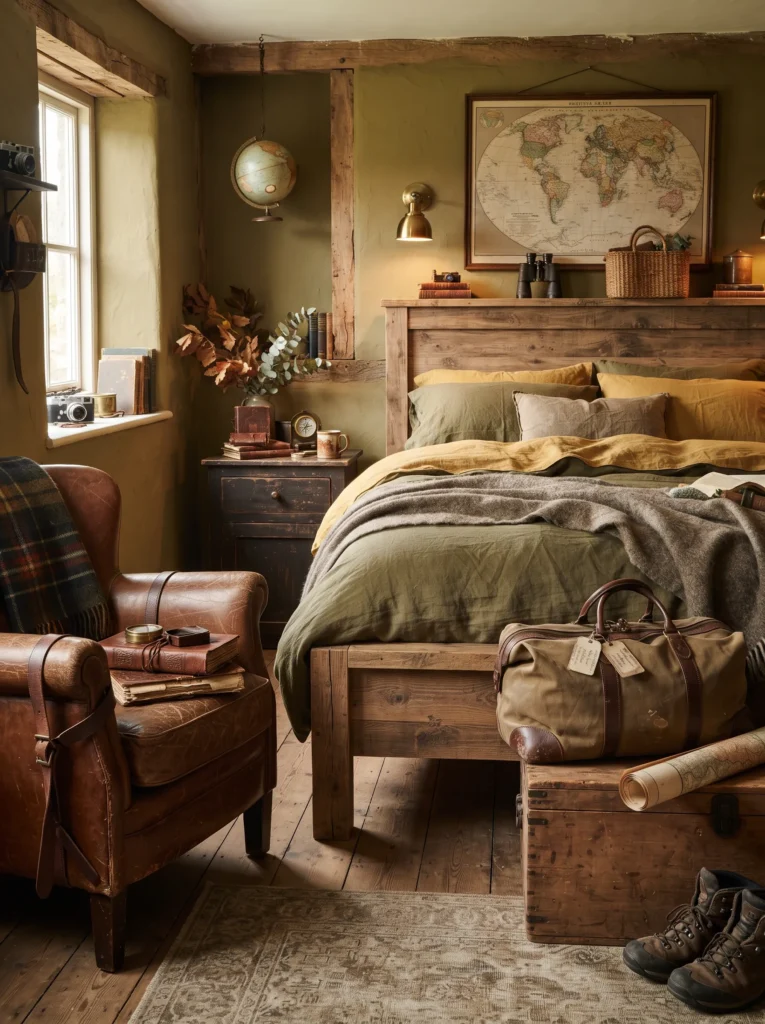 Leather and canvas accents