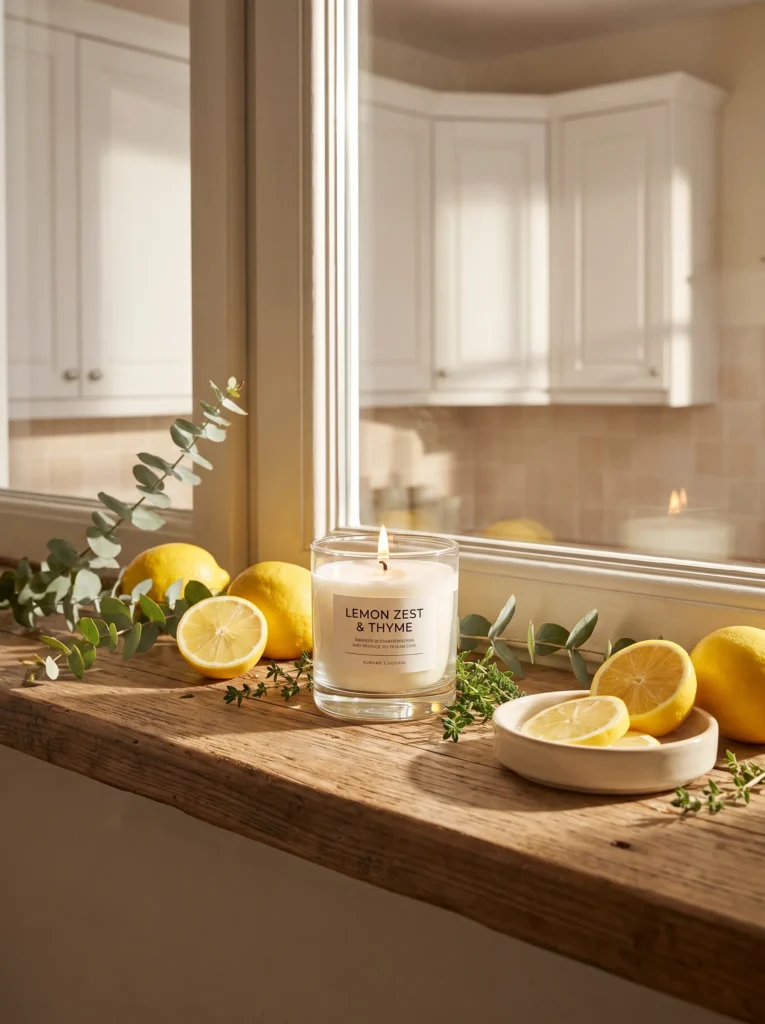 Lemon scented candles