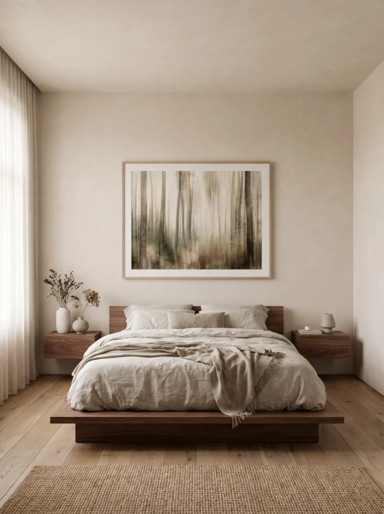 Limit wall decor to a few meaningful pieces