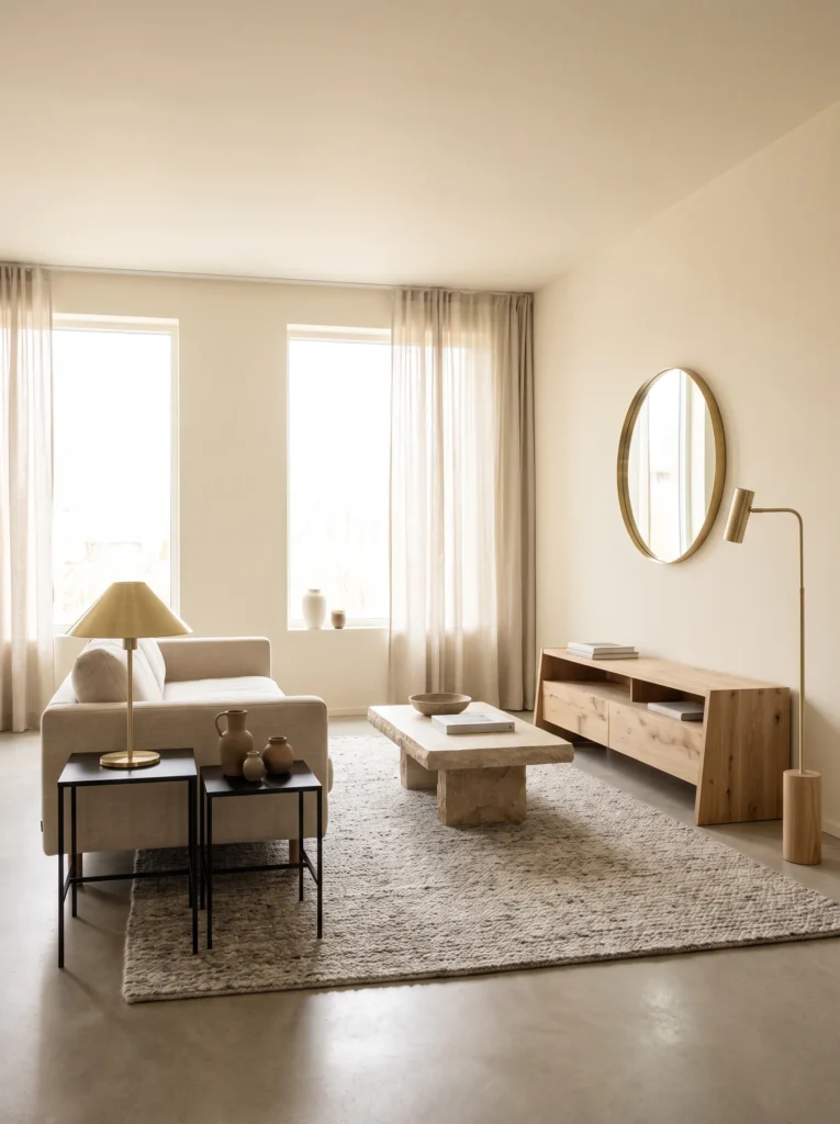Mix matte and natural finishes