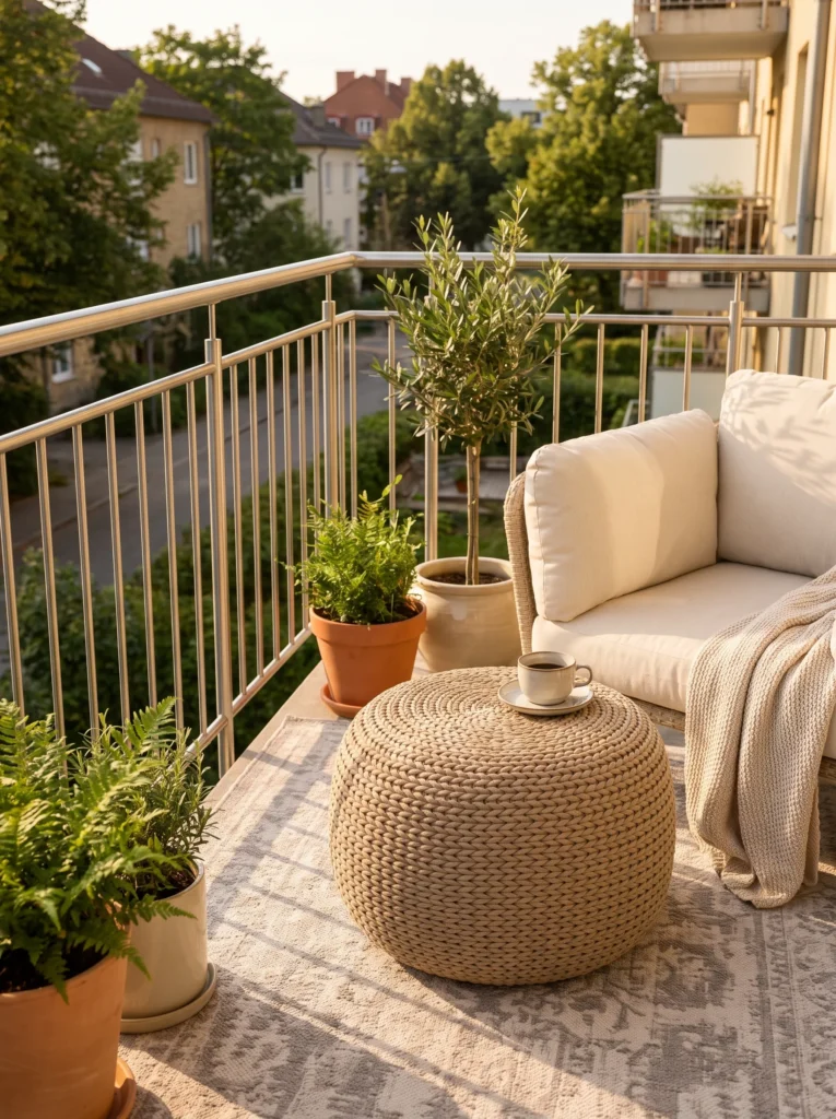 Outdoor pouf or ottoman