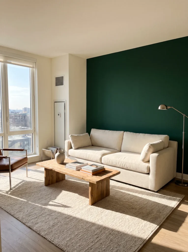 Paint one wall a bold accent color