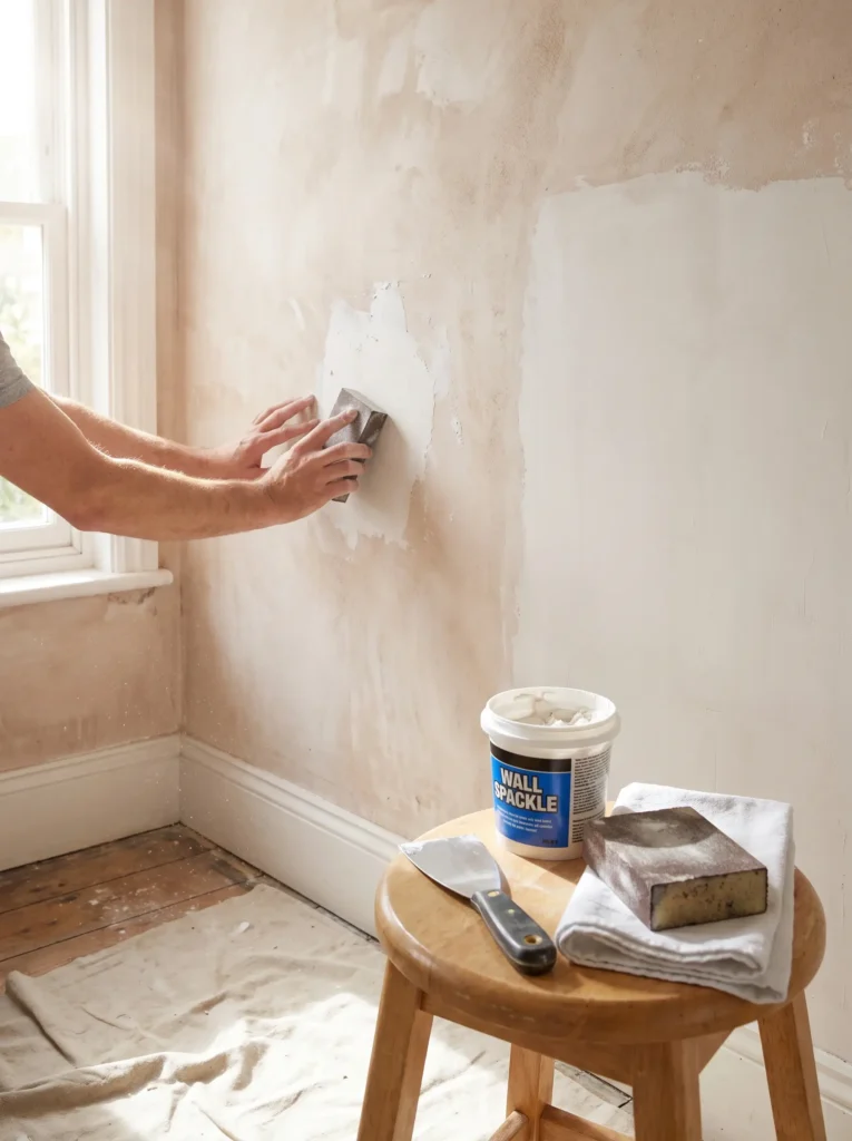 Patch and sand before you paint or repaper