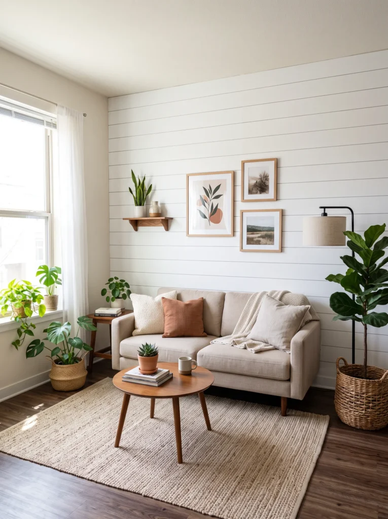 Peel and stick shiplap panels for renters