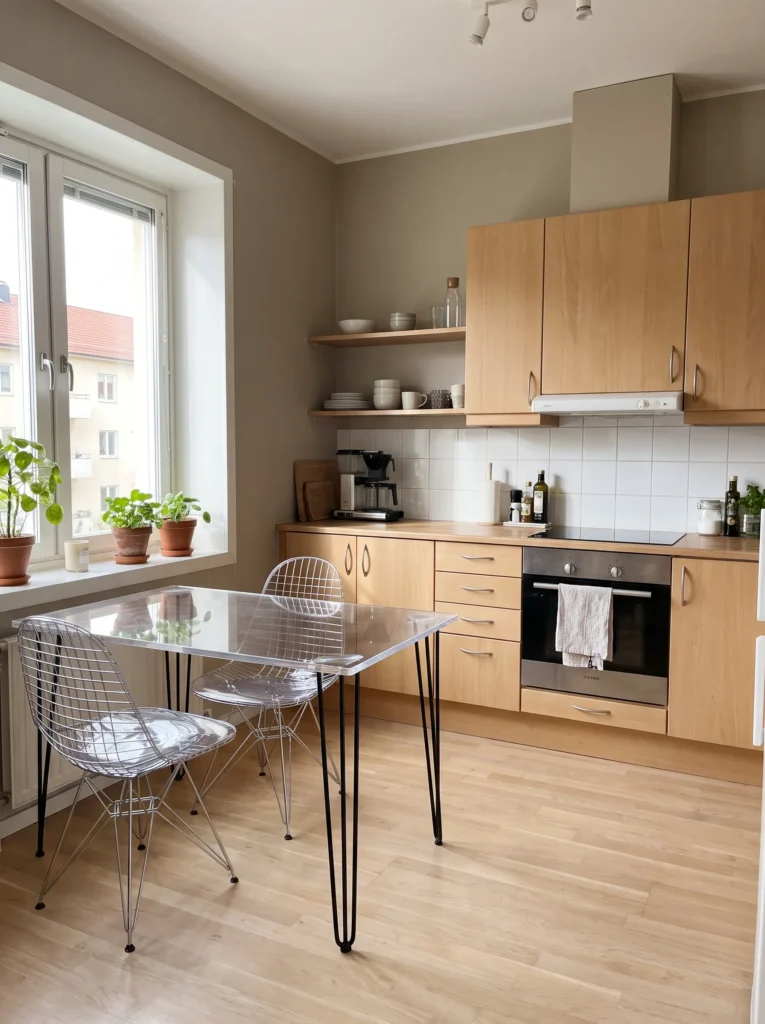 Pick see through or slim furniture