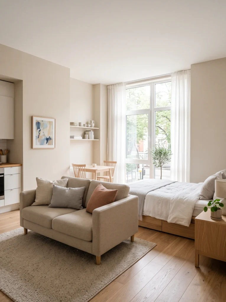 Pick a light, neutral color palette