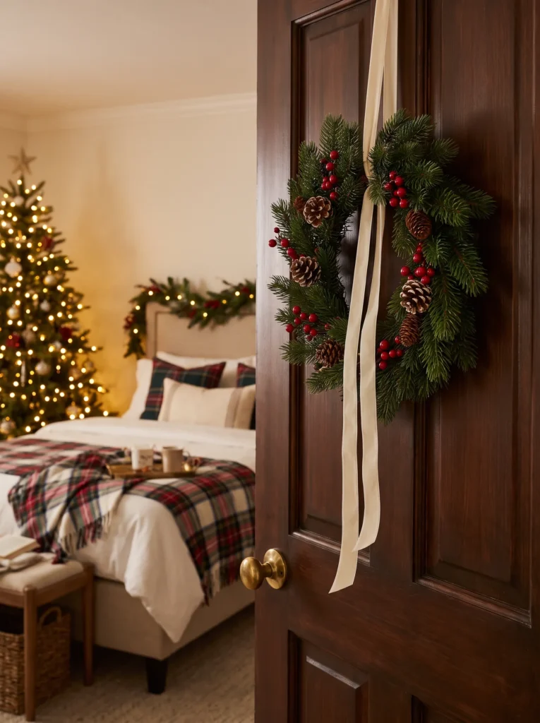 Place a wreath on your bedroom door