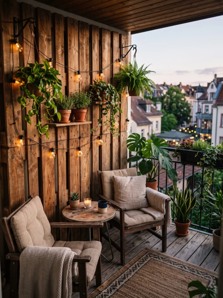 Privacy panels made from recycled wood pallets