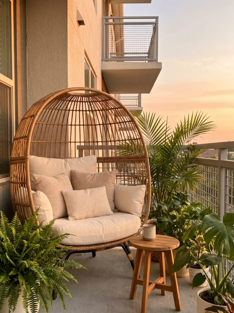Rattan egg chair